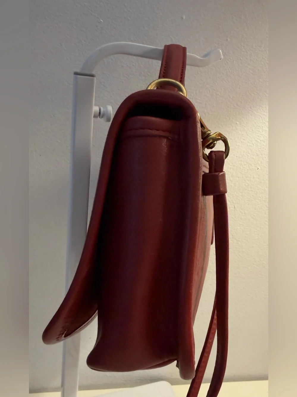 Coach highly sought vintage 9924 red “Casino Bag” leather crossbody.